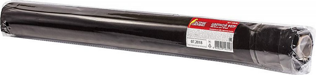 Фетр в рулоне 500*700мм, 2мм Черный BRAUBERG