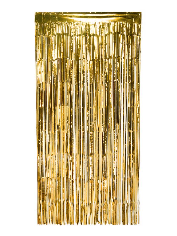 Дождик-занавес новогодний 100*200см цв. золотой