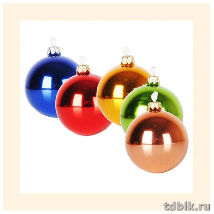 Елочный шар  75 мм, цвет красный глянцевый