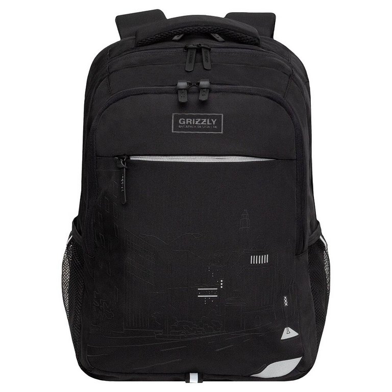 Рюкзак молодежный мужской Grizzly 42*31*22 см., черный
