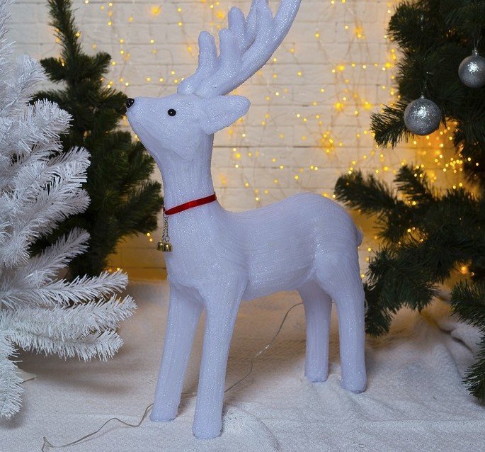 Фигурка светодиодная "Олень матовый" 80 см