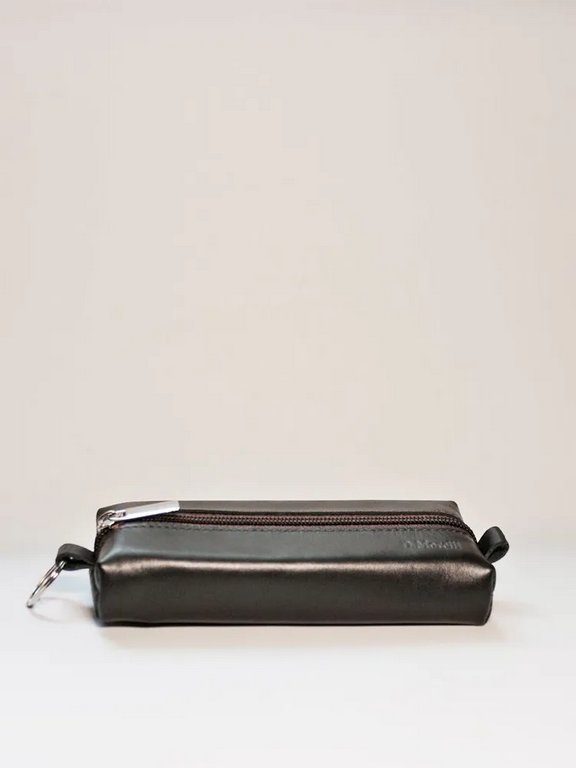 Футляр для ключей  D.Morelli "Black" из нат.кожи, на молнии