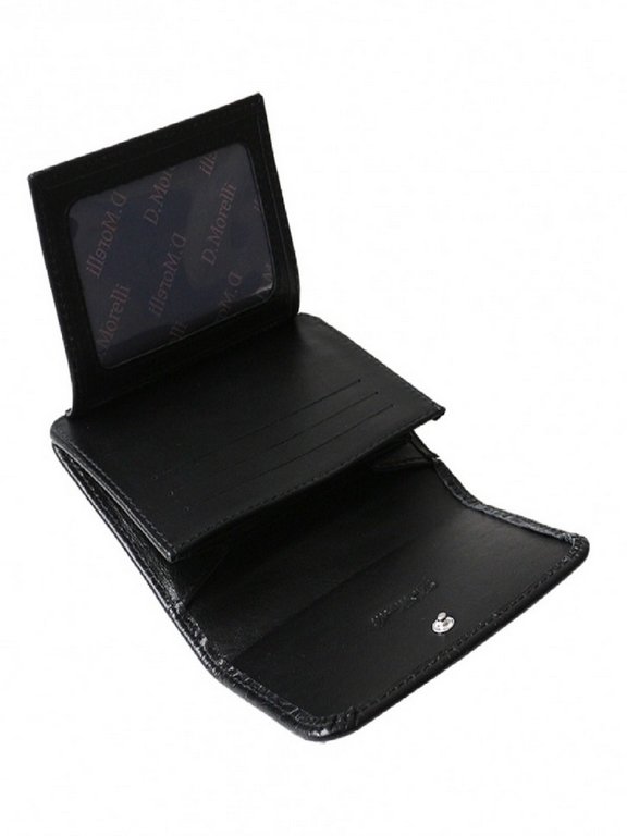 Портмоне D.Morelli женское "Энжи" мини, нат.кожа, черное
