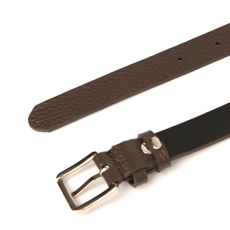 Ремень FABRETTI женский, натуральная кожа, размер 120,  тем.коричневый