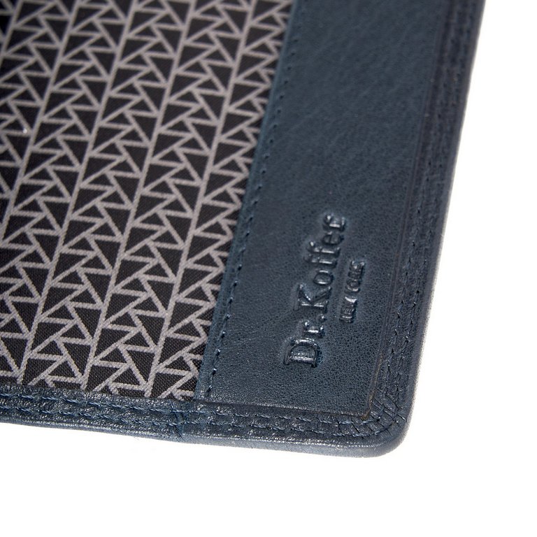 Обложка для паспорта Dr.Koffer нат. кожа, синий