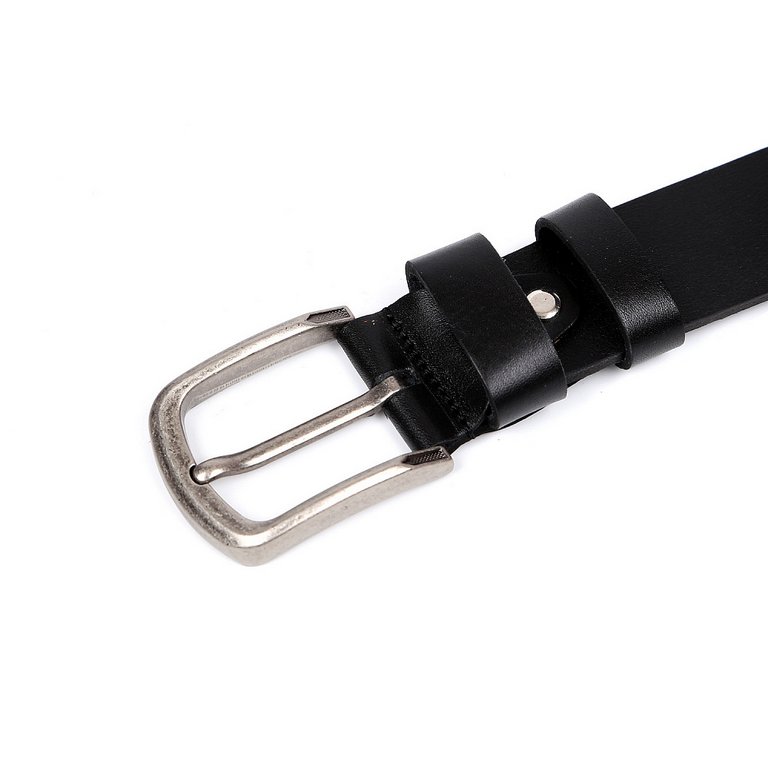 Ремень LEO VENTONI мужской, натуральная кожа, размер 125, черный