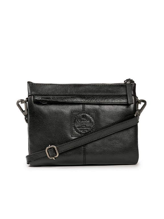 Сумка женская Dr.Koffer 23х17х8см см, нат.кожа черная