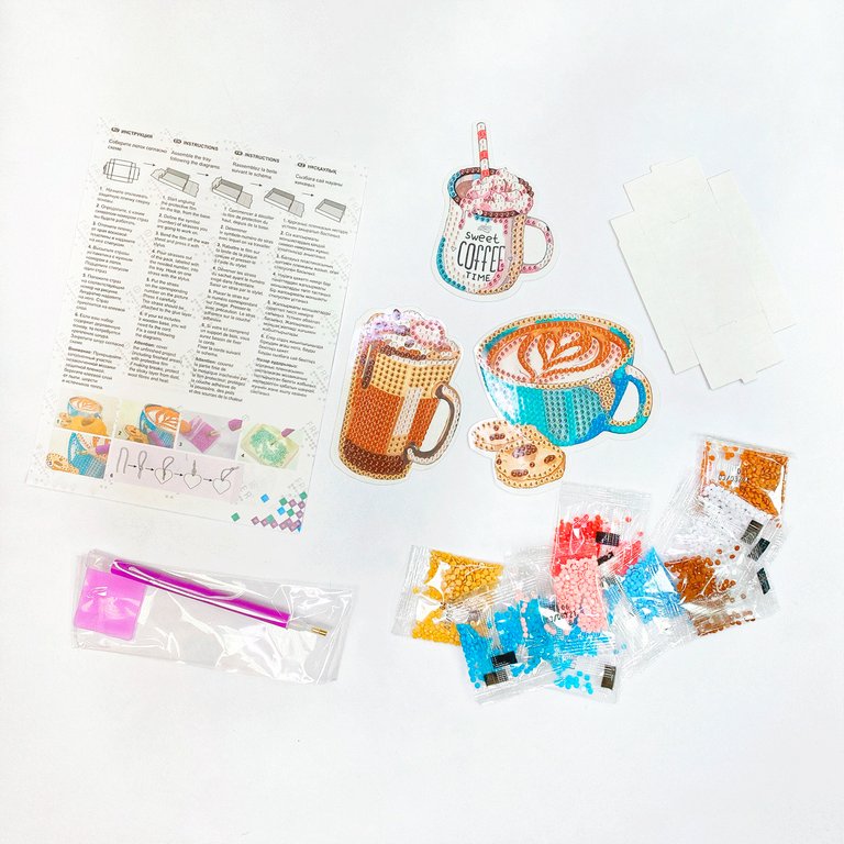 Алмазная мозаика Наклейки "Кофе" 6,5*9см  ФРЕЯ