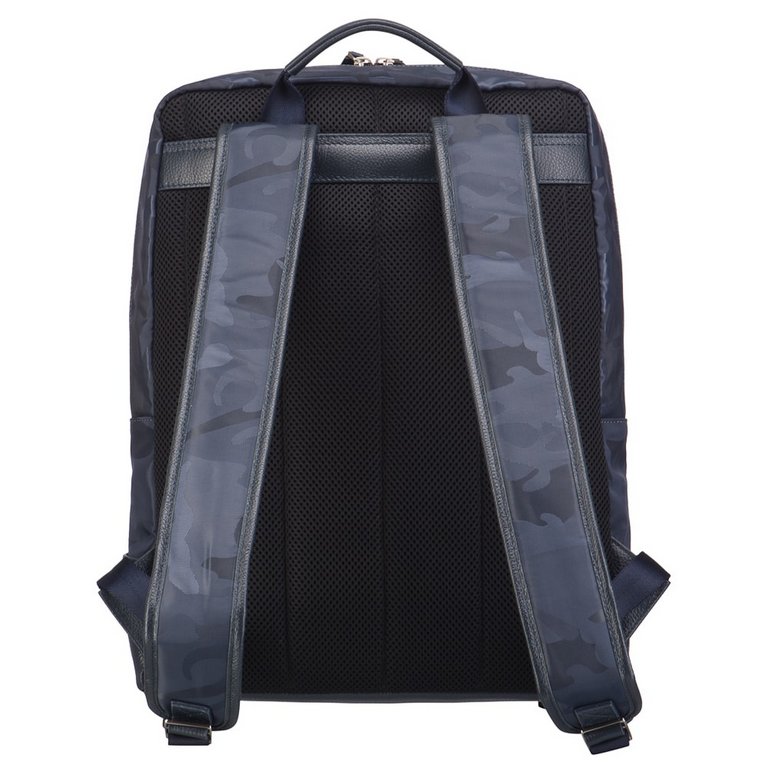 Рюкзак молодежный мужской  Dr.Koffer натуральная кожа/нейлон 32*40*11см, серый