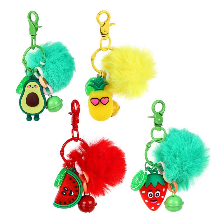 Брелок "Вкусный помпон" 7*10см (иск. мех) ассорти