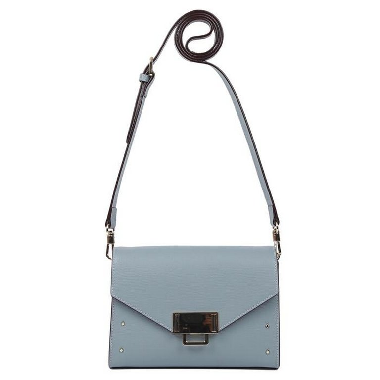 Сумка женская LEO VENTONI 22,5*18,5*8см, нат. кожа, голубой