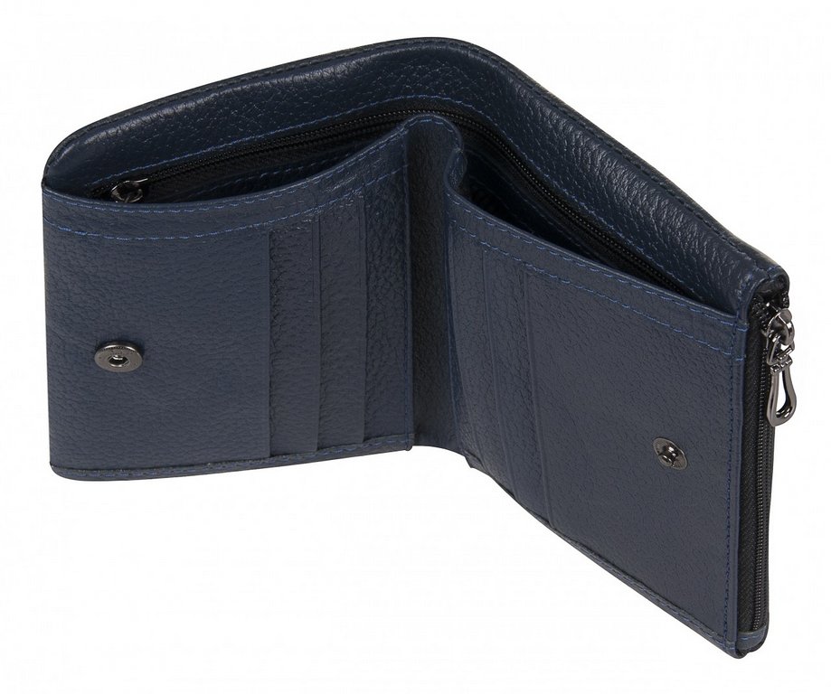 Портмоне Franchesco Mariscotti нат. кожа, синий