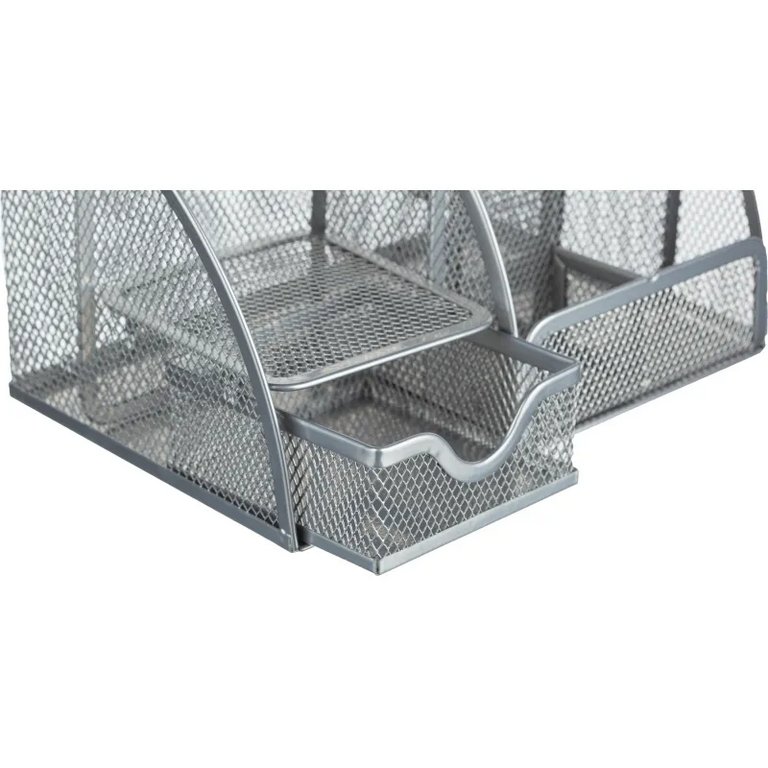 Подставка наст д/канц. принадлеж. металл, Attache 13*22*14 см 7 отд. серая