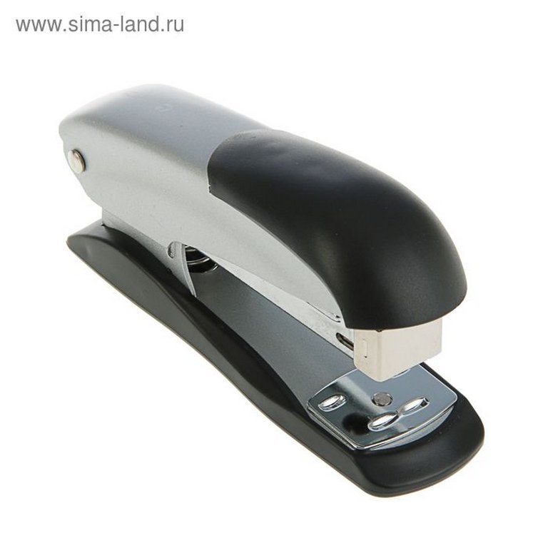 Степлер 24/6 до 20л металлический, Lamark Ulrich, серый с антистеплером