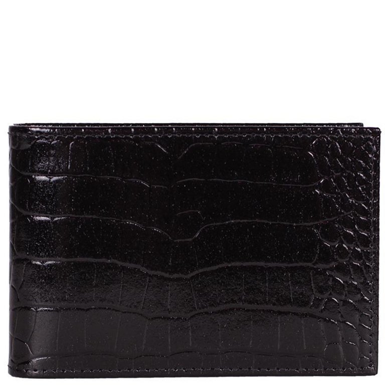 Визитница Faetano "Геккон", нат. кожа, черная