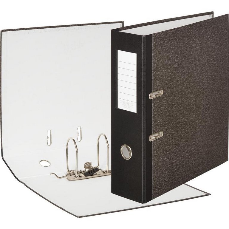 Папка-регистратор А4 90мм Attache пл. карман на торце, черная