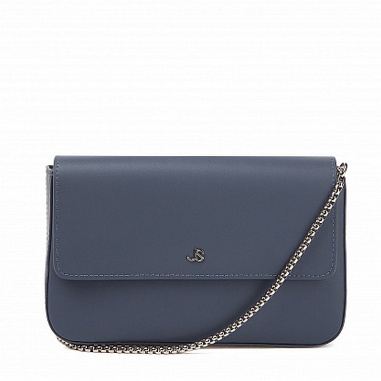 Сумка женская Jane's Story голубая, нат. кожа