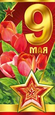 Открытка 9 мая! евроформат текст