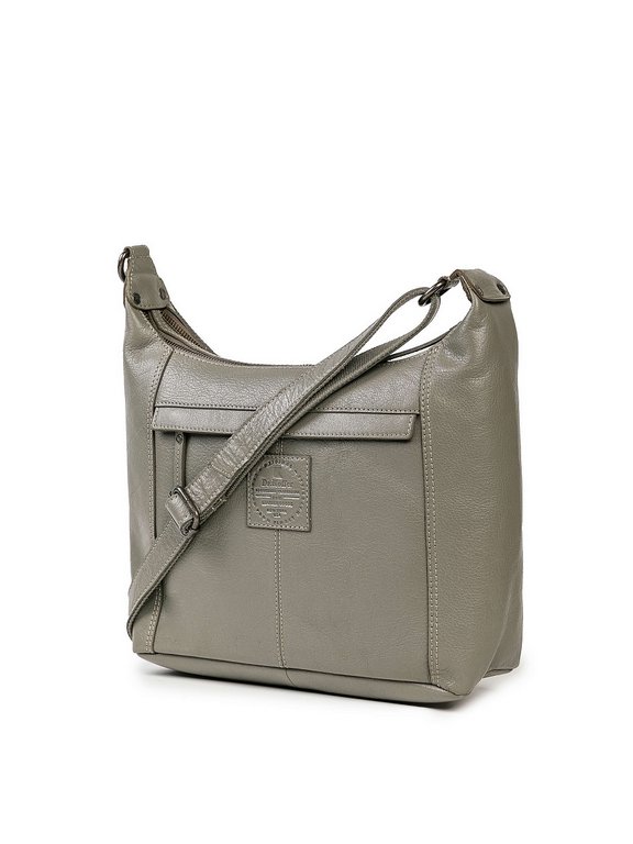 Сумка женская Dr.Koffer 28х22х11см см, нат.кожа серая