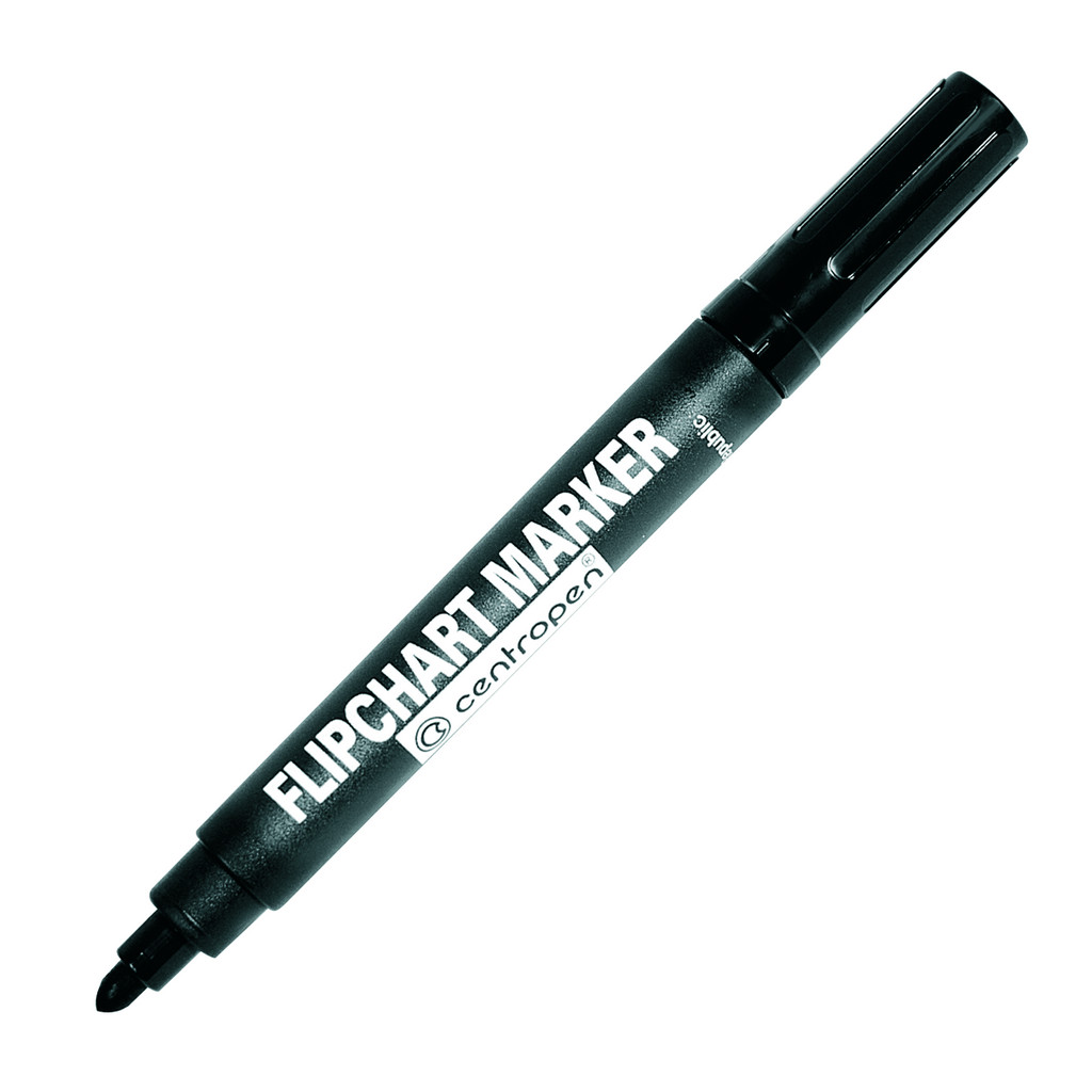 Маркер для флипчарта Centropen 2,5мм черн круг.