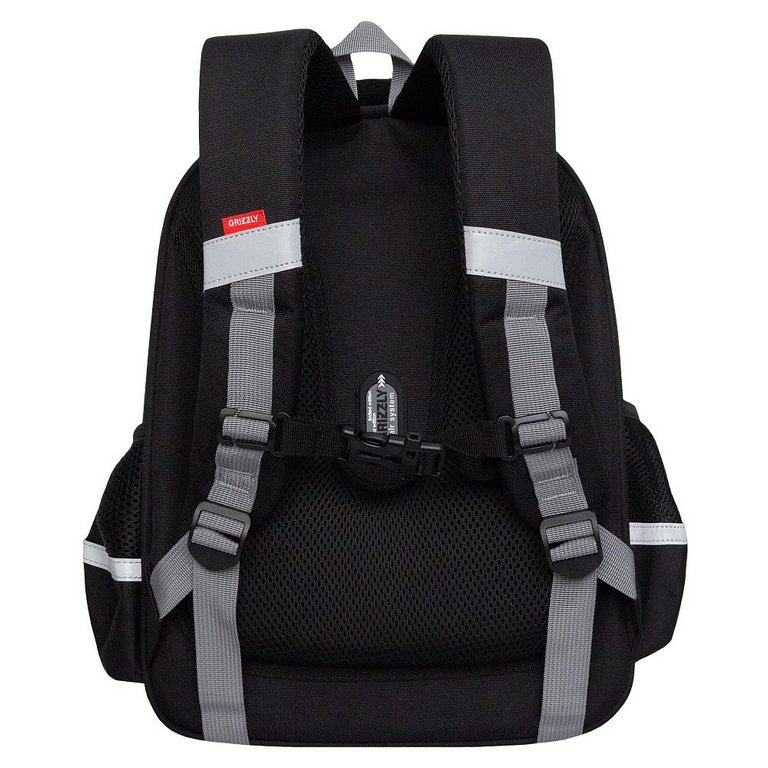 Рюкзак каркасный для мальчика Grizzly 28*36*20 см., черный