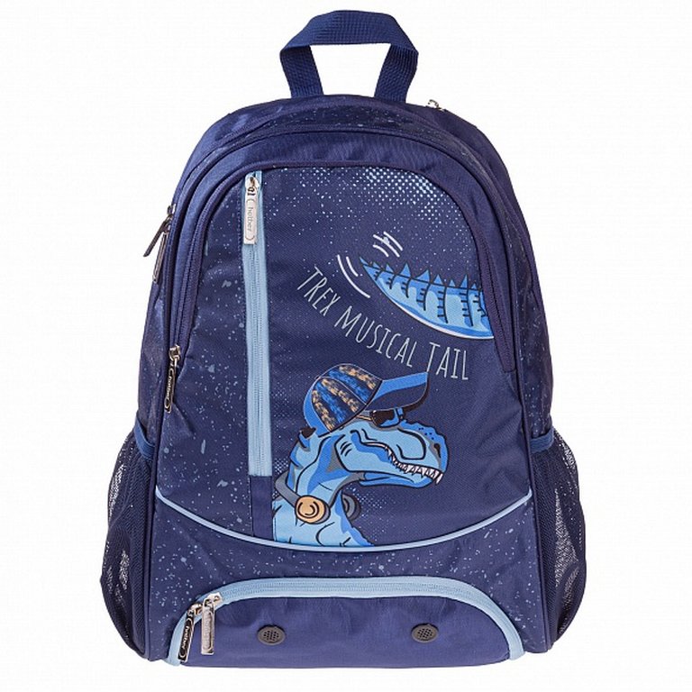 Рюкзак школьный для мальчика Hatber STREET "Мой друг Дино" (отделение для обуви, USB) 42*29*12см