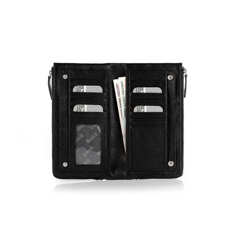 Сумка-органайзер Faetano "TEXAS" нат. кожа, черная