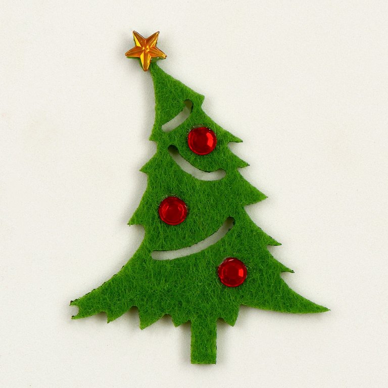 Наклейки из фетра "Ели" 4 шт/уп.