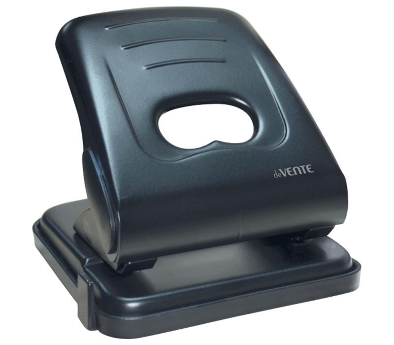 Дырокол до 35л метал. deVENTE с линейкой черный