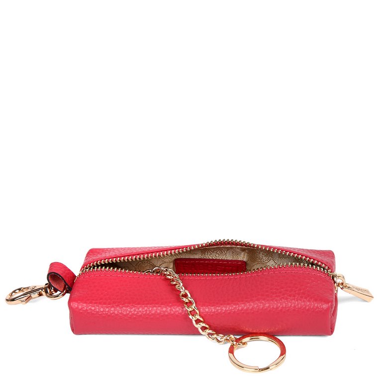 Футляр для ключей FABRETTI нат. кожа, 13х2,5х5,5 см, коралловый