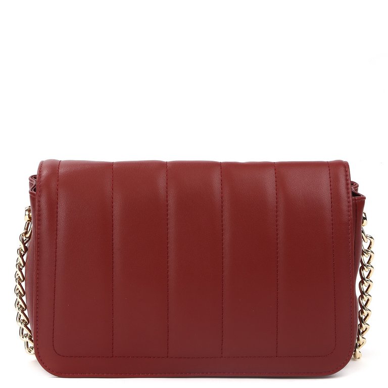 Сумка женская FABRETTI 25х15х8 см, нат. кожа, бордовый