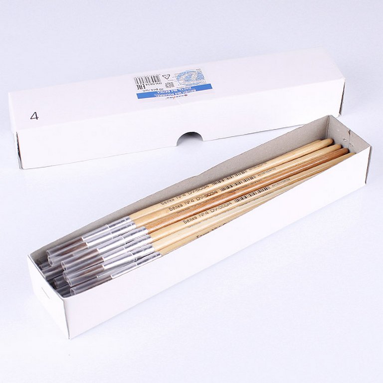 Кисть Белка № 4 круглая живописная Darvish