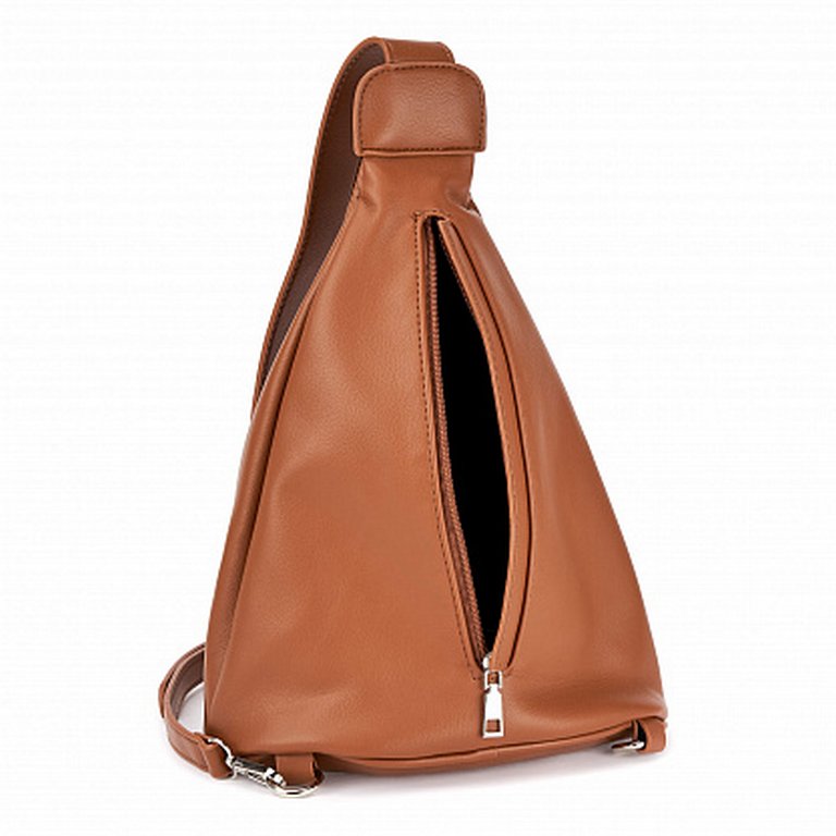 Рюкзак женский Jane's Story 25х30х16см, экокожа, коричневый