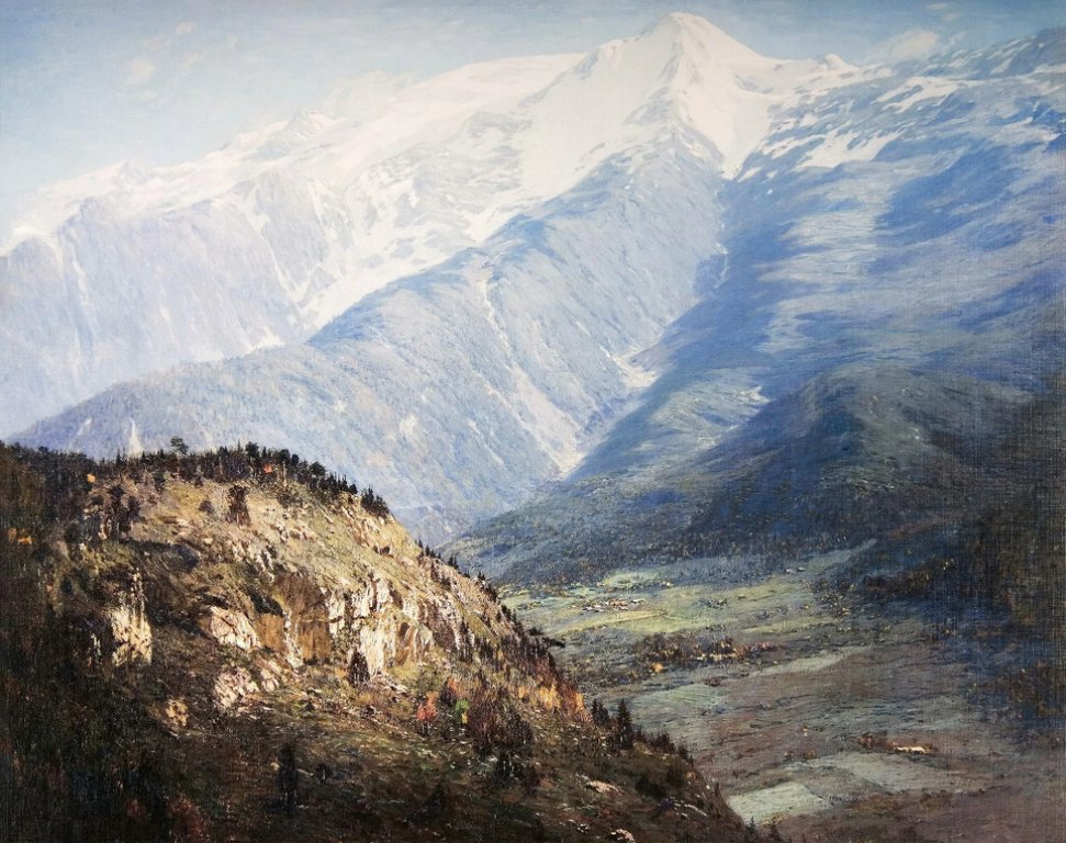 Постер на бумаге 40*50см, Н.Н. Дубовской "Альпы" 1895г