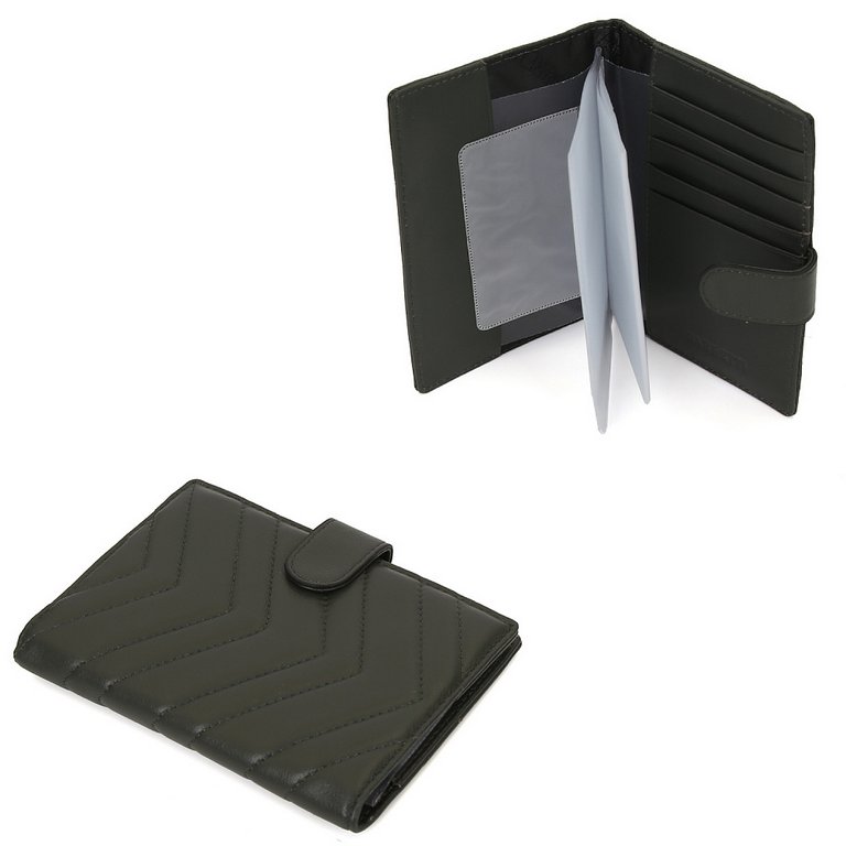 Обложка для документов FABRETTI женская, нат. кожа, 10*13,5*1,5см, темно-зеленый