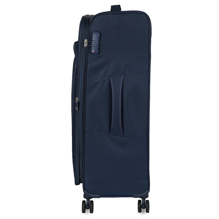 Чемодан 4-х колесный FABRETTI 100% полиэстер, 48X78X31см, синий