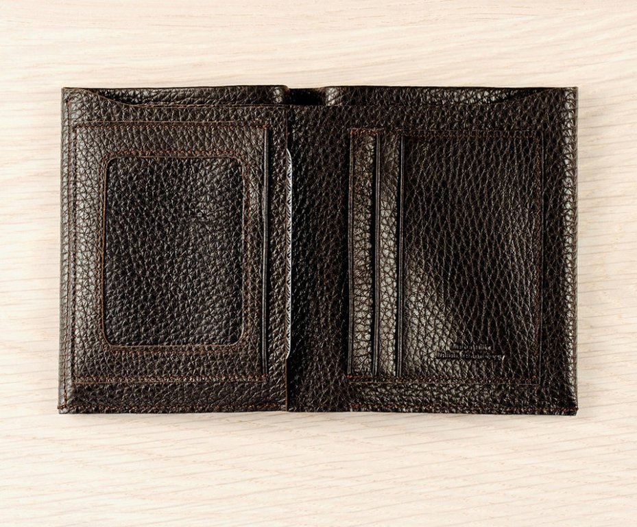 Портмоне D.Morelli мужское "Texas" вертикальное, нат.кожа, коричневый