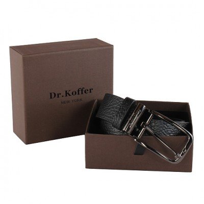Ремень Dr.Koffer мужской нат. кожа, черный