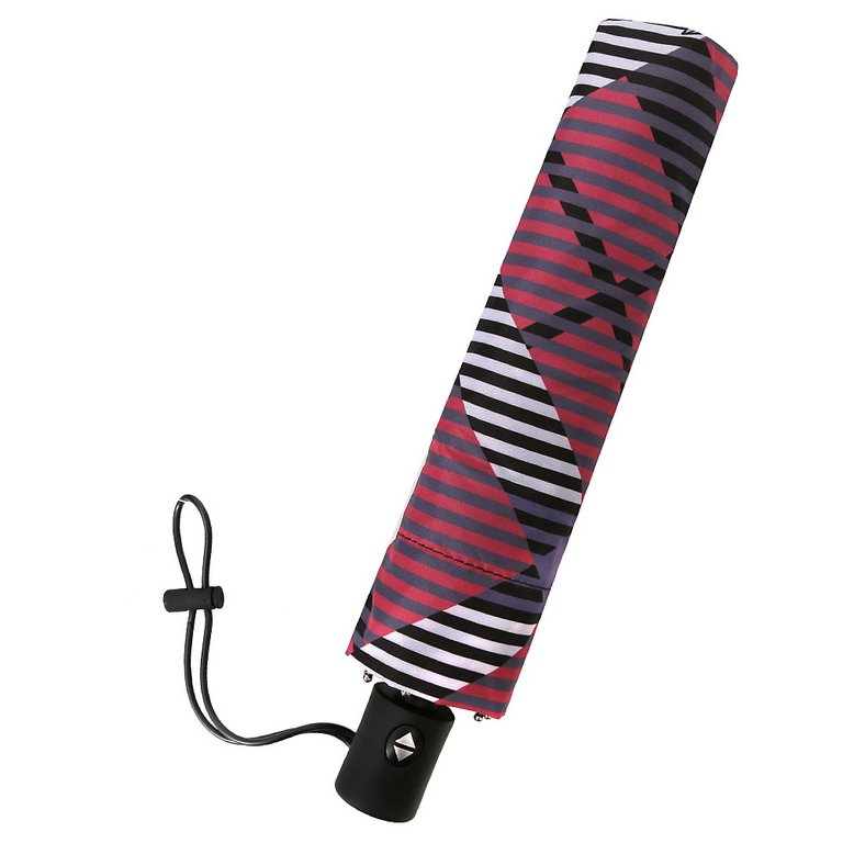 Зонт женский суперавтомат Fabretti, мини , 3 сложения, эпонж, фиолетовый