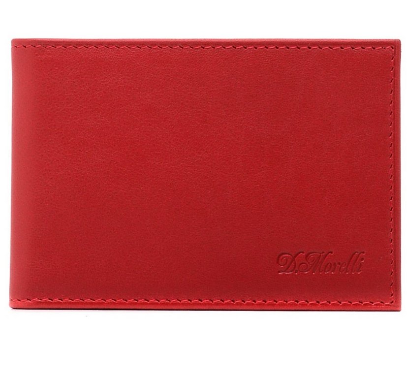 Визитница на 40 визиток D.Morelli "Red-2", нат.кожа