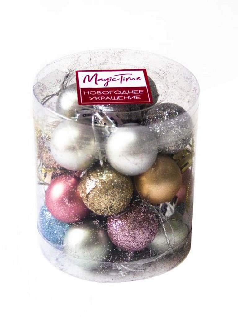 Набор шаров  цвет ассорти 25 мм 24 шт "Жемчуг"