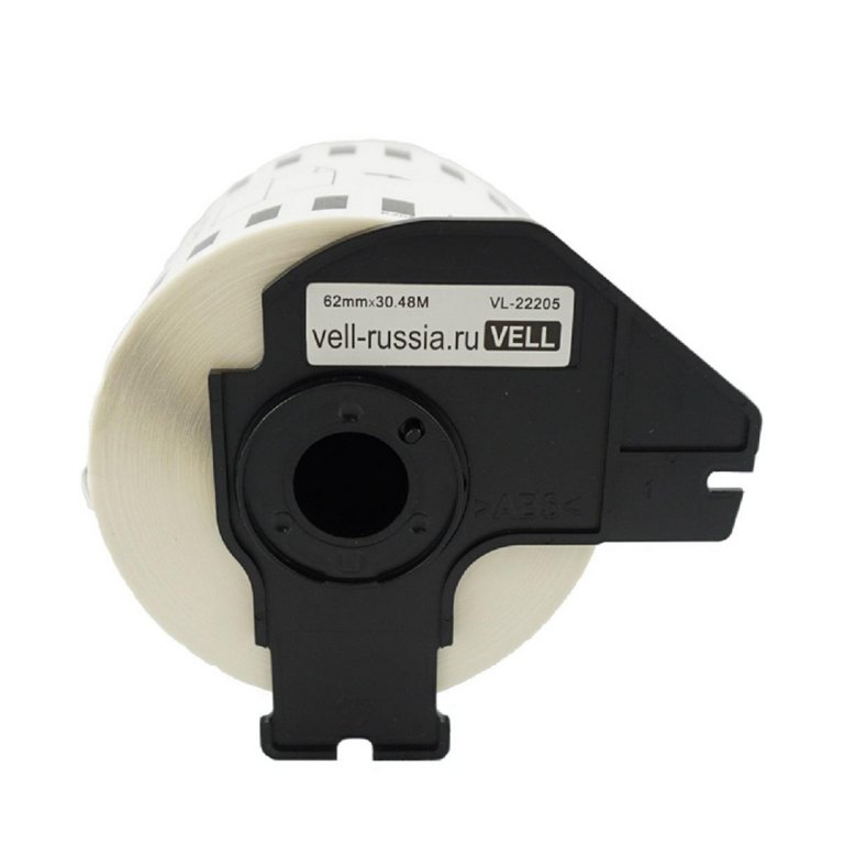 Лента клейкая для принтера Brother Vell VL-B-DK22205 62мм*30.48м