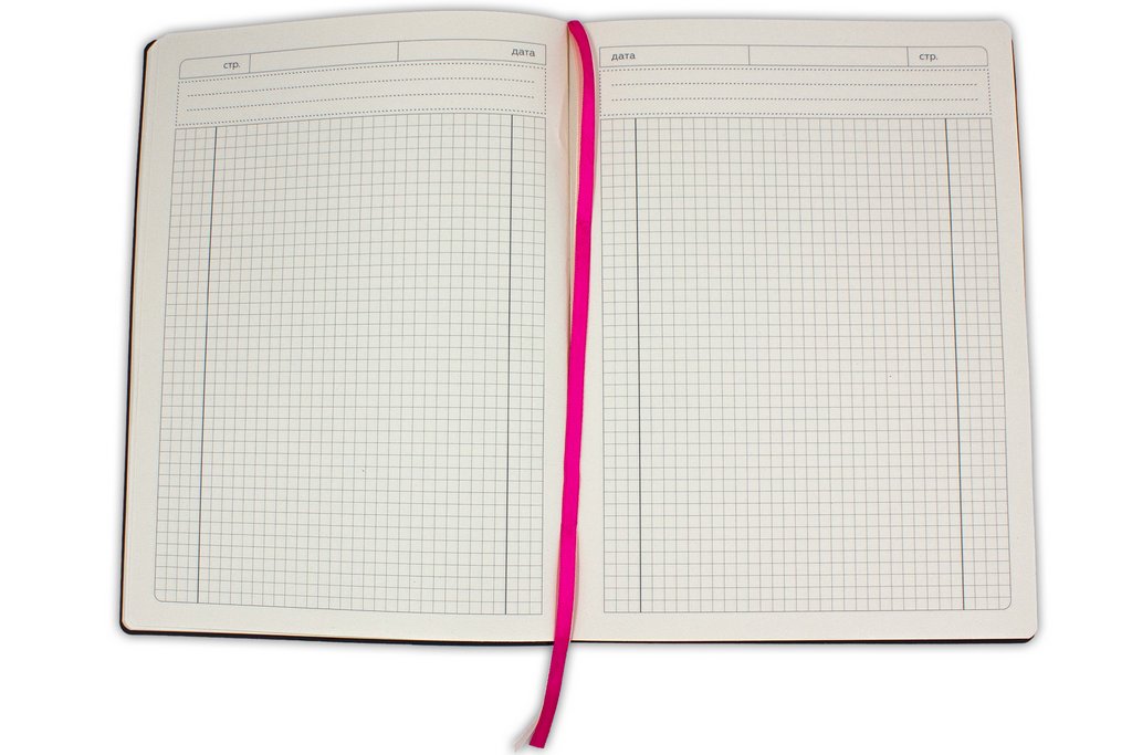 Бизнес-блокнот А4 128л., 205*270 мм, кожзам Полином "LEAVES" клетка+точка, цв. винный/серый