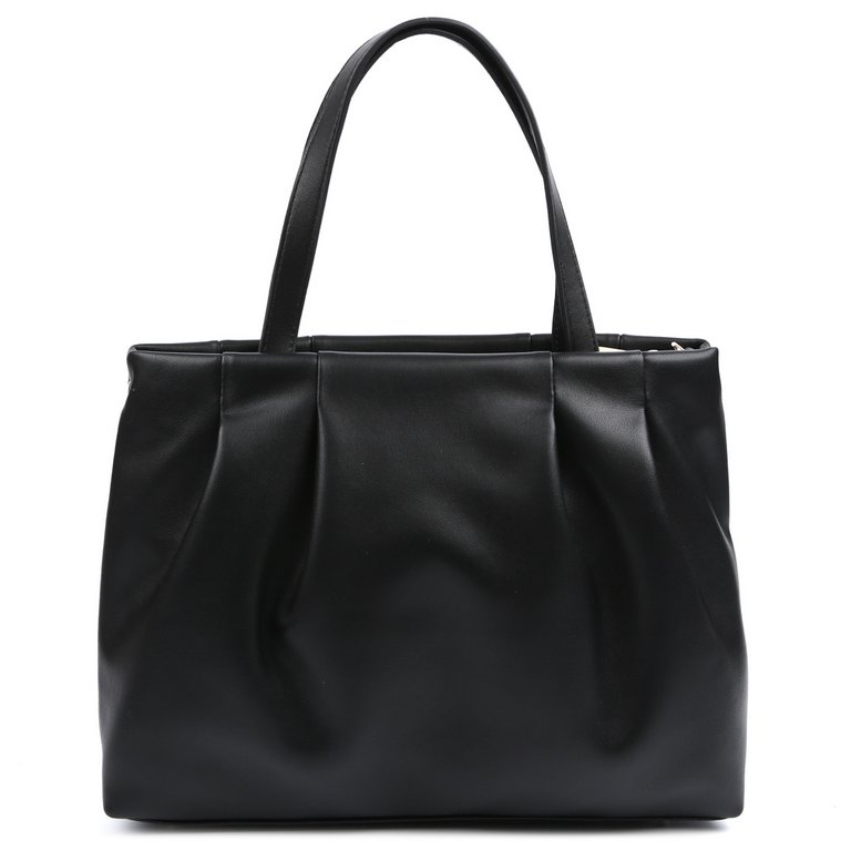 Сумка женская FABRETTI 31х23х10 см, нат. кожа, черный