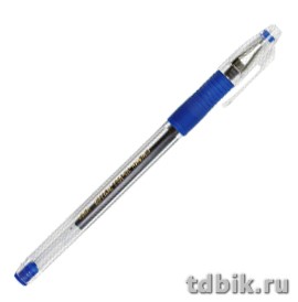 Ручка гелевая Crown резин. упор 0,5мм синяя (стерж.138мм, линия 0,35мм)