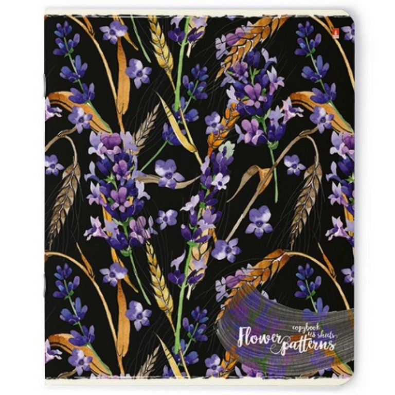 Тетрадь 48 лист кл. А5 на скрепке "ЦВЕТЫ И КОЛОСКИ"  5 ВИДОВ