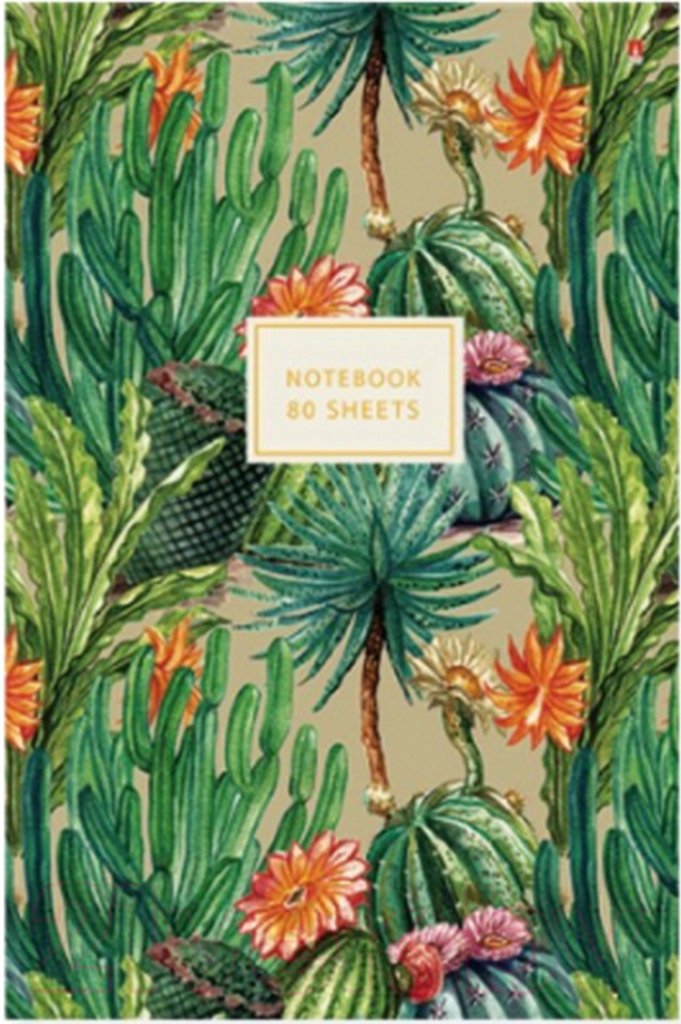 Бизнес-блокнот А4  80л., 200*252 мм, "КАКТУСОВЫЙ РАЙ"