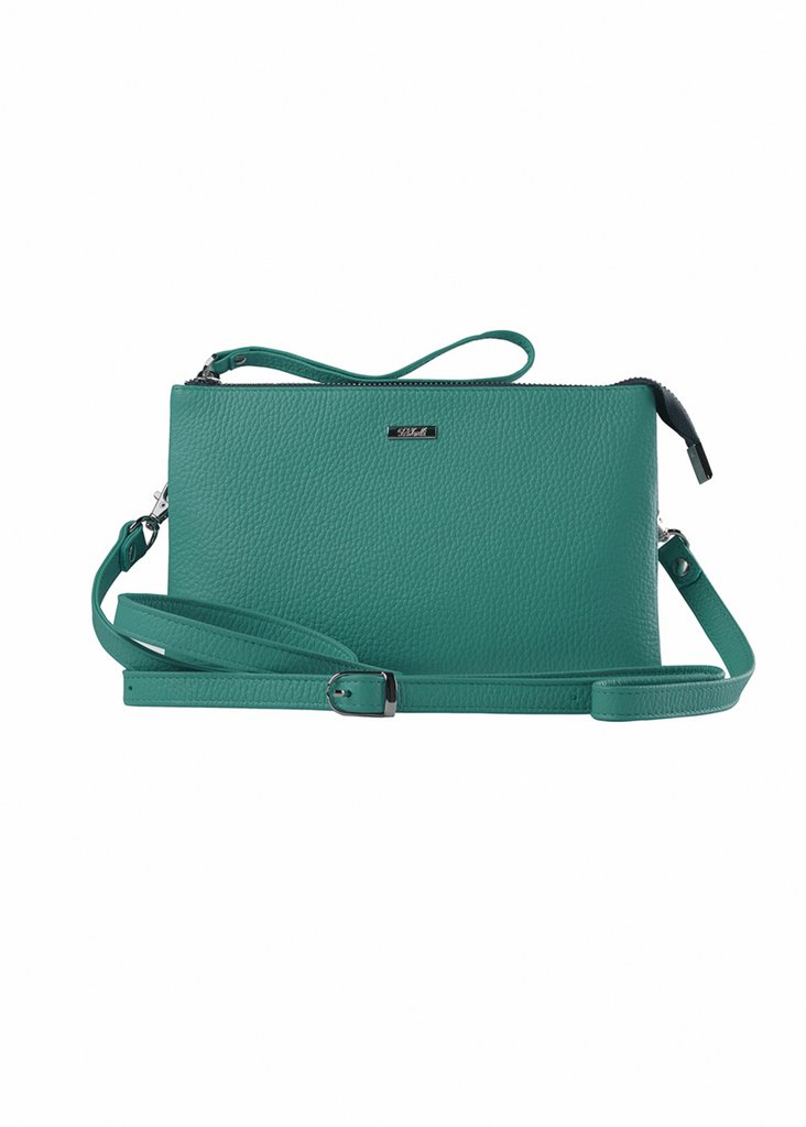 Сумка женская-клатч  D.Morelli , нат. кожа, фл. бирюза