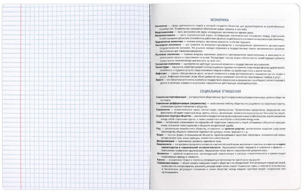 Тетрадь 48 лист кл. А5+ на скрепке, со справ. мат-ом "ФРАЗЫ С ХАРАКТЕРОМ. ОБЩЕСТВОЗНАНИЕ"