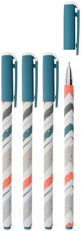 Ручка шариковая с рис. масляная LOREX "FAUVISM SLIM SOFT" синяя (стерж140мм, линия 0,5мм)